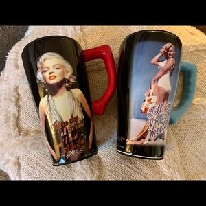 Marilyn Monroe porcelain mugs with lids